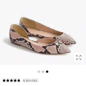 J. Crew Snakeskin Flats